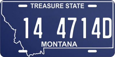 MT license plate 144714D