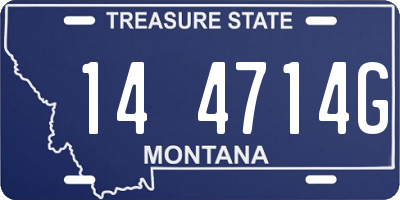 MT license plate 144714G