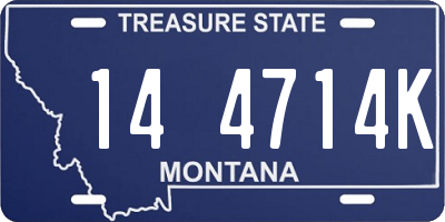 MT license plate 144714K