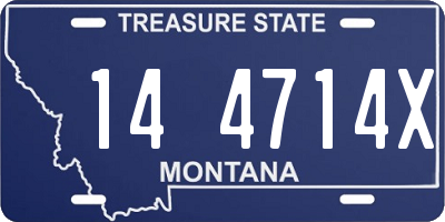 MT license plate 144714X