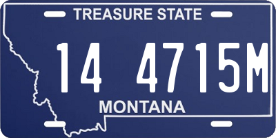MT license plate 144715M