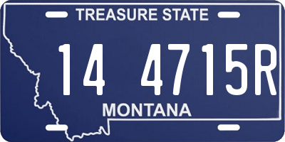 MT license plate 144715R