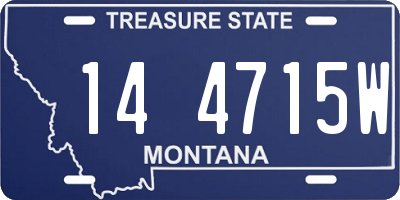 MT license plate 144715W