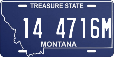 MT license plate 144716M