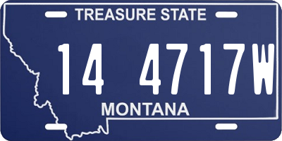 MT license plate 144717W