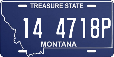 MT license plate 144718P