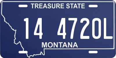 MT license plate 144720L