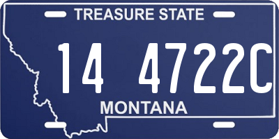 MT license plate 144722C