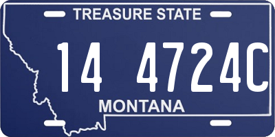 MT license plate 144724C
