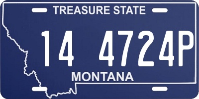 MT license plate 144724P