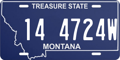 MT license plate 144724W