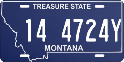 MT license plate 144724Y