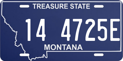 MT license plate 144725E
