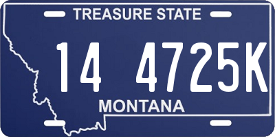 MT license plate 144725K