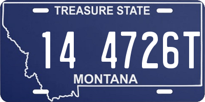 MT license plate 144726T
