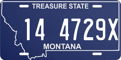 MT license plate 144729X