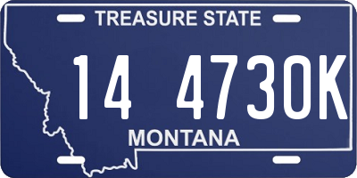 MT license plate 144730K