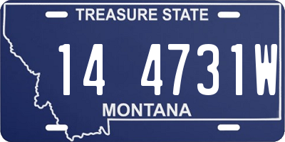 MT license plate 144731W