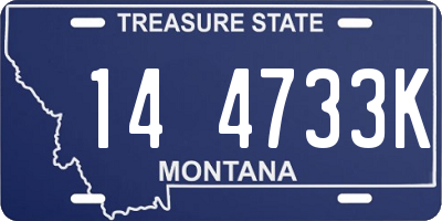 MT license plate 144733K