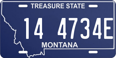 MT license plate 144734E