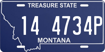 MT license plate 144734P