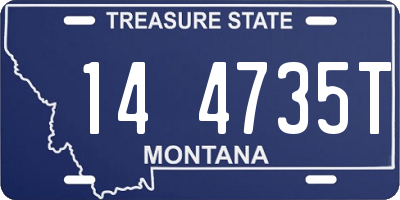 MT license plate 144735T