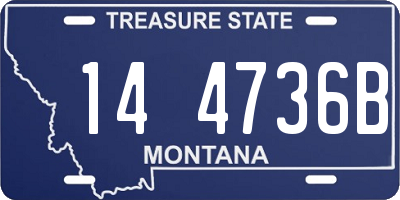 MT license plate 144736B