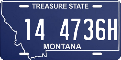 MT license plate 144736H
