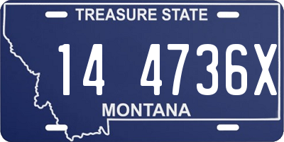 MT license plate 144736X