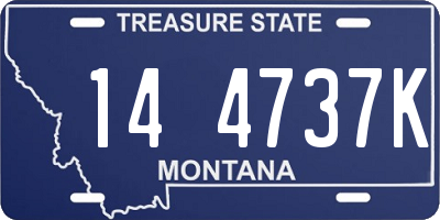 MT license plate 144737K