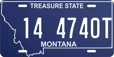 MT license plate 144740T