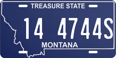 MT license plate 144744S