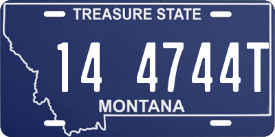 MT license plate 144744T