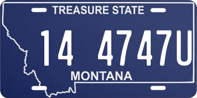 MT license plate 144747U
