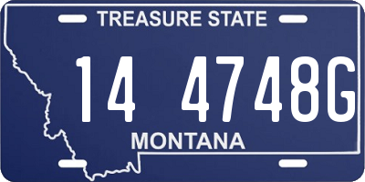 MT license plate 144748G