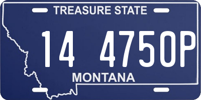 MT license plate 144750P