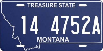 MT license plate 144752A