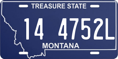 MT license plate 144752L