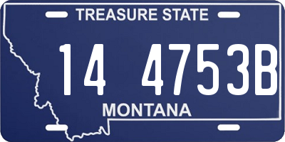 MT license plate 144753B