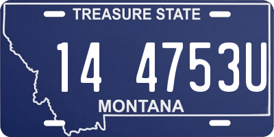 MT license plate 144753U