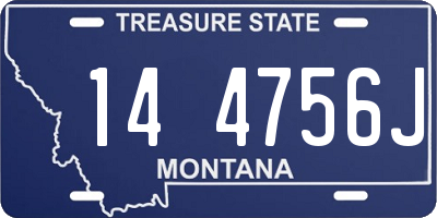 MT license plate 144756J
