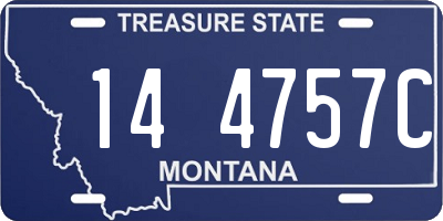 MT license plate 144757C