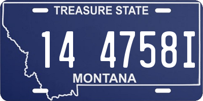 MT license plate 144758I