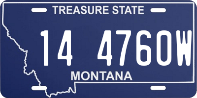 MT license plate 144760W