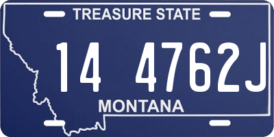 MT license plate 144762J