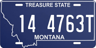 MT license plate 144763T