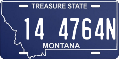 MT license plate 144764N