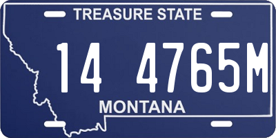 MT license plate 144765M