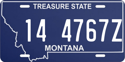 MT license plate 144767Z
