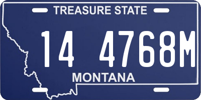 MT license plate 144768M